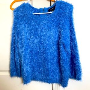 Forever 21 Blue Fur Sweater
